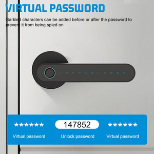 Nhà Máy Trực Tiếp Thông Minh Trong Nhà An Ninh Khóa Cửa Thông Minh Keyless Mật Khẩu Vân Tay Mở Khóa Cửa Gỗ Xử Lý Đám Mây Dữ Liệu - Product Image 5