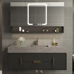 Vanity Vama Modern Style Wall Mounted Solid Wood Bathroom Vanity With Single Sink