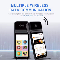 Venta al por mayor portátil 5,5 pulgadas 4G Wifi 3G + 32GB operación certificada Android 12 sistema de pago de mano Pos 58mm impresora térmica
