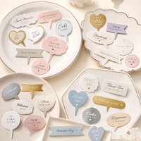 Cartes décoratives pour gâteaux, décorations de gâteaux de formes variées, étiquettes en aluminium pour vœux, pour la décoration de gâteaux, cupcakes et desserts