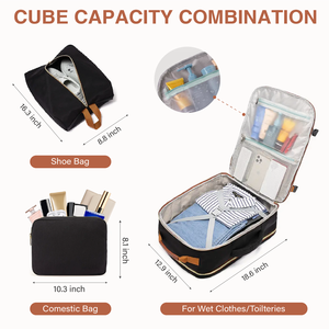 Mochila para portátil con logotipo personalizado Equipaje de Vuelo aprobado Mochila de viaje resistente al agua con cubos de embalaje - Product Image 4