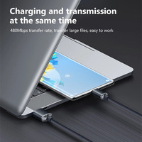 Cable de Carga Rápida USB C a Tipo C de 120W PD, Conector Naranja, Cable de Datos de Nailon Trenzado con Diseño Interno Visible para Teléfono