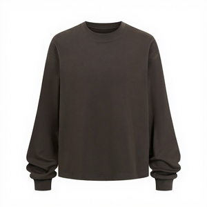High Quality <b>Mens</b> Skin friendly Breathable Sports Leisure Solid <b>Long</b> Sleeve Cotton Blend <b>Mens</b> <b>T</b> <b>Shirt</b> - Product Image 1