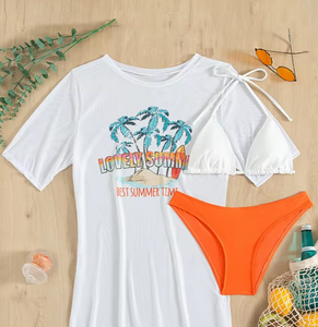 Nuevos Bikinis Deportivos TKS para Niñas, <span class=keywords><strong>Camiseta</strong></span> de Verano con <span class=keywords><strong>Protección</strong></span> <span class=keywords><strong>Solar</strong></span>, Conjunto de Bikini de 3 Piezas, Traje de <span class=keywords><strong>Baño</strong></span> Sexy - Product Image 6