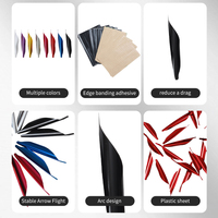 SPG flèche plume tir à l'arc bricolage flèche forme arc classique chasse carbone arbre plastique empennage droit Fletchs aubes accessoires