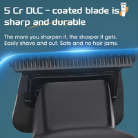 Ensemble professionnel de tondeuses à cheveux sans fil, moteur vectoriel 9500 tr/min, lame DLC, tondeuse à cheveux pour hommes