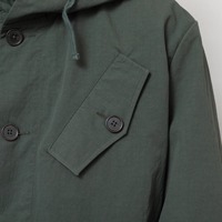 Veste parka surdimensionnée personnalisée en nylon recyclé Ripstop résistant à l'eau et durable avec cordon de serrage capuche et taille réglables trois poches