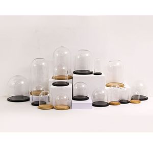 Cúpula de <span class=keywords><strong>Cristal</strong></span> con Base de Madera y Luces LED, Cúpula de <span class=keywords><strong>Cristal</strong></span> Decorativa para <span class=keywords><strong>Flores</strong></span> al por Mayor - Product Image 2