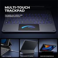 Nouvel étui clavier mécanique magnétique pour tablette iPad 9e génération avec pavé tactile multipoint USB Type-C, rétroéclairage RVB et support pour stylet