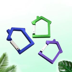 Custom Carabiner Hook Aluminum Alloy House-Shaped Outdoor Climbing Carabiner with Logo <b>for</b> Souvenir Keychain Promotional <b>Gift</b> - Product Image 1