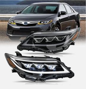 Nouvel ensemble de phares LED 36V à boîtier noir personnalisé pour modification de style 2012-2014, lentille fumée, DRL Angel Eye - Product Image 1