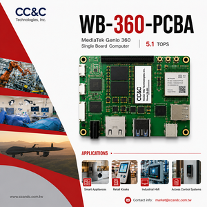 Carte mère intelligente MediaTek Genio 360 MT8366 avec WiFi 6 et passerelle BT5.4 PCBA - Product Image 1