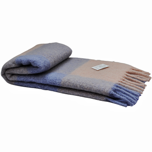 BLEU PHOENIX couverture sieste décontracté canapé moelleux couverture pour l'hiver 28% Mohair 28% <span class=keywords><strong>alpaga</strong></span> 24% laine 20% Nylon Tartan <span class=keywords><strong>Plaid</strong></span> - Product Image 2
