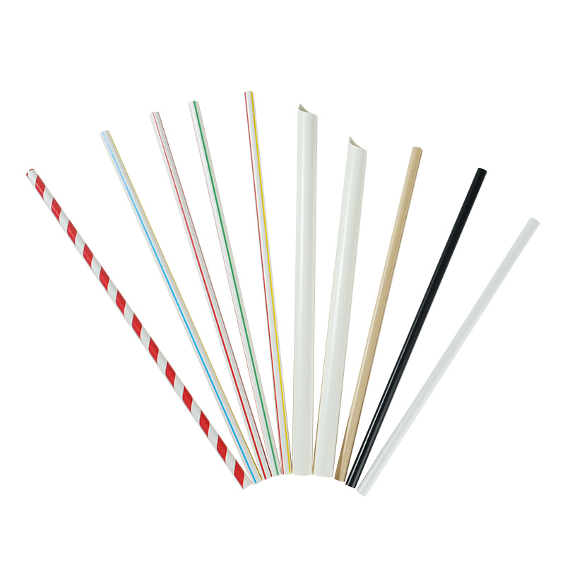 Customized Color Biodegradable Recyclable Disposable Paper Straws Food Grade Bulk Supply for Juice