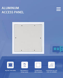 Panneau d'accès pour cloisons sèches en aluminium de 450X450MM pouces pour carreaux de plafond Alarme de porte d'entrée de service Trappe d'inspection murale Accès à la salle de bain - Product Image 6