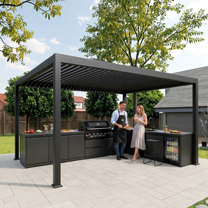 Premium Quality Custom Modular Outdoor <strong>Kitchen</strong> Cabinet with Bbq &amp; Sink Weatherproof Outdoor Barbecue <strong>Kitchen</strong> with Pergola - Product Image 1