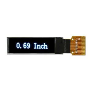 0.69 inch slim i2c oled lcd module 96x16 micro Oled display white spi ssd1306 oled screen