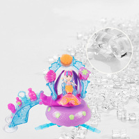 Jouets de bain de sirène en plastique pour fille, joli ensemble de jeu de sirène illuminés, pour filles, à la mode,