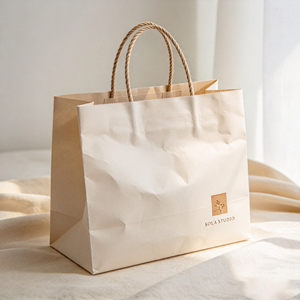 Sacs shopping en papier personnalisés avec poignées torsadées, impression offset, recyclables, sacs plats standard pour entreprises et shopping - Product Image 6