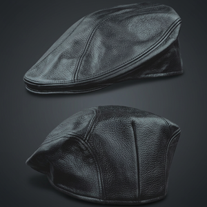 HMB-903A casquette de golf en cuir noir élégant garçon conduite chapeaux nouvelles casquettes style uni chapeau de camionneur pour les voyages décontractés en plein air - Product Image 3