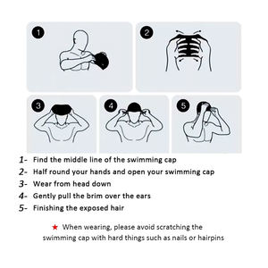 หมวกว่ายน้ำกันน้ำสำหรับเด็ก ลายการ์ตูนน่ารัก ทำจากซิลิโคน - Product Image 4