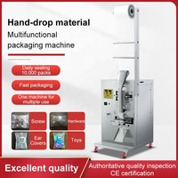 Machine de remplissage et d'emballage verticale à bas prix pour sachets, petites pochettes, noix, quincaillerie, jouets, café, thé, et sacs en plastique, avec pesage et scellage de poudre