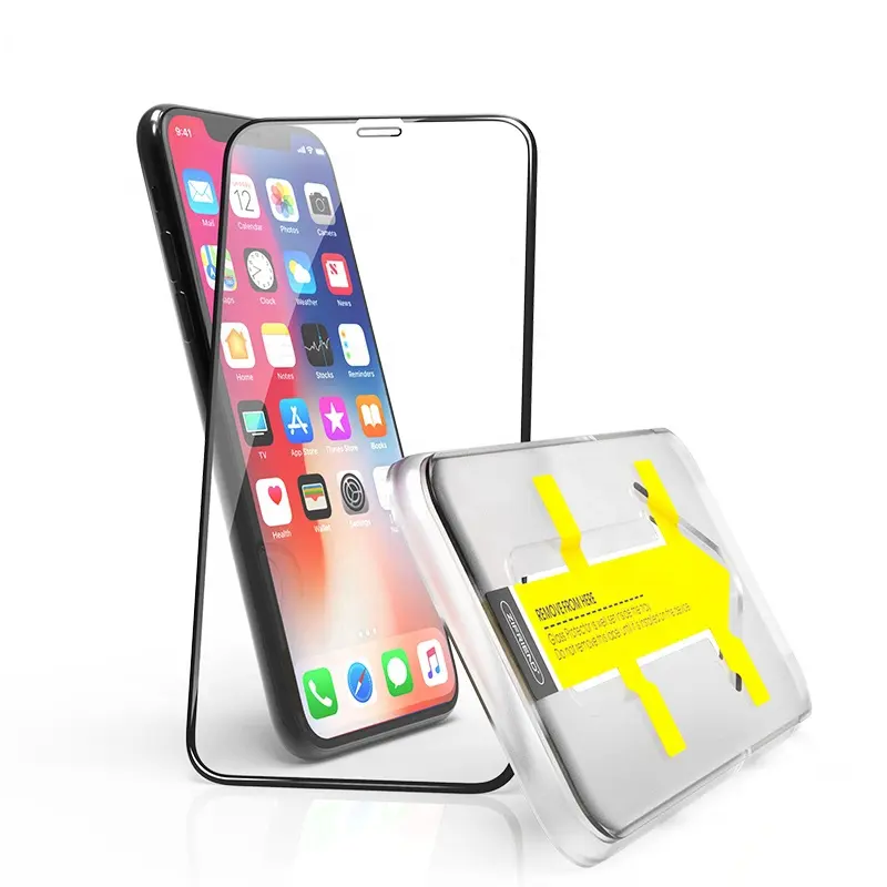 3D full coverage mobile tempered glass screen protector for iphone X Xs Max Xr 8 7 6s 6 plus