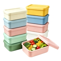 Conteneur de stockage alimentaire en verre moderne, hermétique, anti-fuite, compatible micro-ondes et congélateur, grande capacité, qualité alimentaire, sans BPA, pour le camping