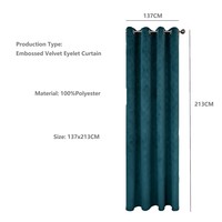 Rideaux isolants en velours gaufré à œillets pour salon, installation facile, vente en gros