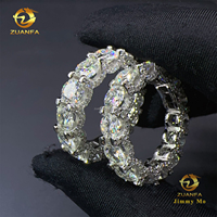 Bague d'éternité en argent sterling 925 avec certificats GRA, sertie de moissanite 5 mm, pour mariée, vente en gros