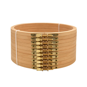 Outils de broderie à la main en bois de hêtre Cadres de broderie de style simple Cerceaux au point de croix Accessoire de couture portable élégant - Product Image 3