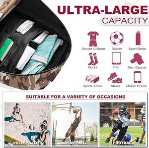 Échantillon gratuit Sac de sport unisexe de grande capacité à la mode imperméable avec rangement indépendant pour ballons de basket-ball et de football - Product Image 6