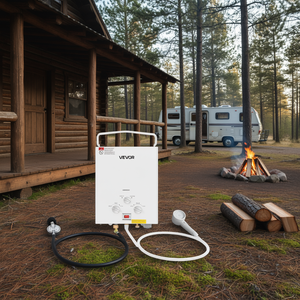 Calentador de agua portátil sin tanque Vevor de propano de 5L y 34000 BTU, agua caliente instantánea para caravanas, camping y cabañas. - Product Image 2