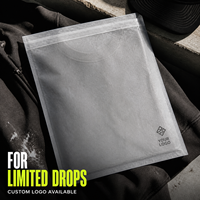 Sacs à vêtements en cellophane glassine double face avec logo personnalisé, emballage premium pour streetwear, vente en gros et commandes personnalisées