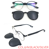 2025 vogue lunettes optiques lunettes rondes magnétiques cadre optique concepteur métal Clip sur lunettes de soleil