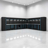 Armoire métallique robuste avec tiroirs verrouillables, pieds réglables, verrouillage à 3 points, autoportante, grande capacité de charge, armoire à outils pour garage