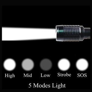 Đèn Pin Chiến Thuật Thu Phóng Đèn Flash LED <span class=keywords><strong>5</strong></span> Chế Độ Công Suất Cao Bằng Nhôm Bộ Điều Khiển Có Thể Thu Phóng <span class=keywords><strong>Xml</strong></span> <span class=keywords><strong>T6</strong></span> 10W Để Cắm Trại - Product Image 2