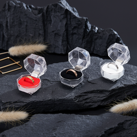 Boîte à bijoux transparente en acrylique avec fermeture à boucle, boîte à bagues et boîte de rangement pour cristaux - Cadeau de la Saint-Valentin de la marque Tengji
