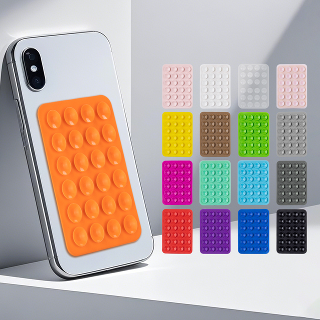 Anti Slip 24 Cup Silicone Suction Cup Mat Mobile Phone Silicone Holder Sucker Phone Stand Silicone Accessories Phone Grip