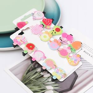 Lindos pasadores de pelo de corazón Ins Sweet Girl, pinzas de pico de pato y pasadores de pelo con lazo para estudiantes para Primavera Verano, accesorios para el cabello de dibujos animados - Product Image 1