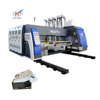 Máquina troqueladora de impresión automática de cajas de cartón corrugado, sistema de alimentación de borde de plomo, máquina ranuradora automática
