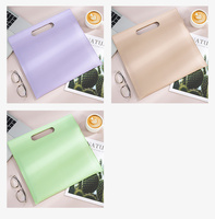 Porte-documents de haute qualité pour reçus et contrats, sac à documents A4 en cuir PU souple, sac de réunion de bureau avec poignée