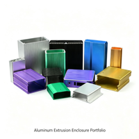 Boîtier en aluminium extrudé sur mesure pour alimentation de circuit imprimé, boîtier électronique en aluminium de type divisé avec patins de montage