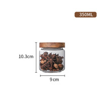 Bocaux de rangement modernes et écologiques pour la cuisine Récipient en verre avec couvercle en bois Organisateur quotidien pour le stockage des aliments