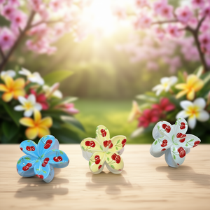 Pinza de Pelo con Flor de Frangipani de 8 cm, Accesorio para el Cabello para Mujer - Product Image 2