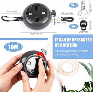 Corde à linge multifonctionnelle Séchage de chaussettes Corde suspendue Lavage antidérapant Organisateur multicouche réglable pour chaussettes Séchage - Product Image 2