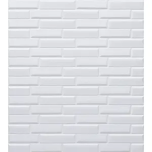 环保工厂供应3D壁纸自粘泡沫壁纸防水墙砖