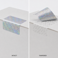 Etiqueta Adhesiva Personalizada con Holograma 3D Impreso con Láser, Vinilo Resistente al Agua y a los Rayos UV, Etiqueta Luminosa de Color Holográfico
