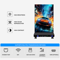 Affichage LED P2.5 protégé par GOB, écran numérique intérieur anti-collision, ultra-fin, UHD, avec CMS intégré, support au sol pour