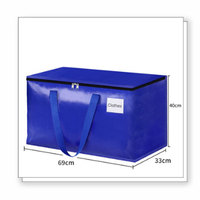 Sacs de rangement pour déménagement et vêtements, très résistants, en polypropylène (PP) et polyéthylène (PE) tissé, extra grands, de haute qualité, avec fermetures éclair